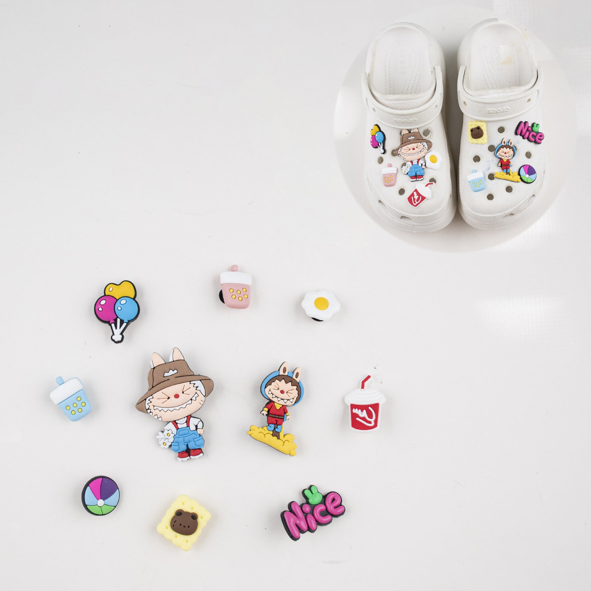 Labubu Clog Charms Set – 10 Resin & PVC Mixed Design Jibbitz